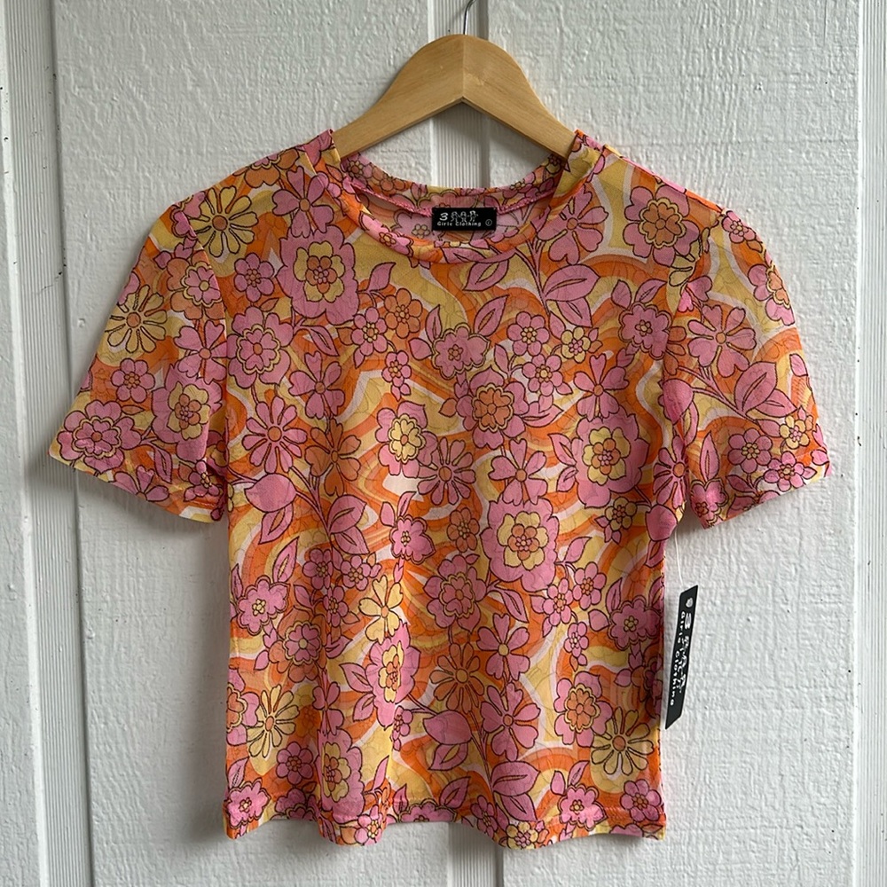 Retro mesh Hippie top